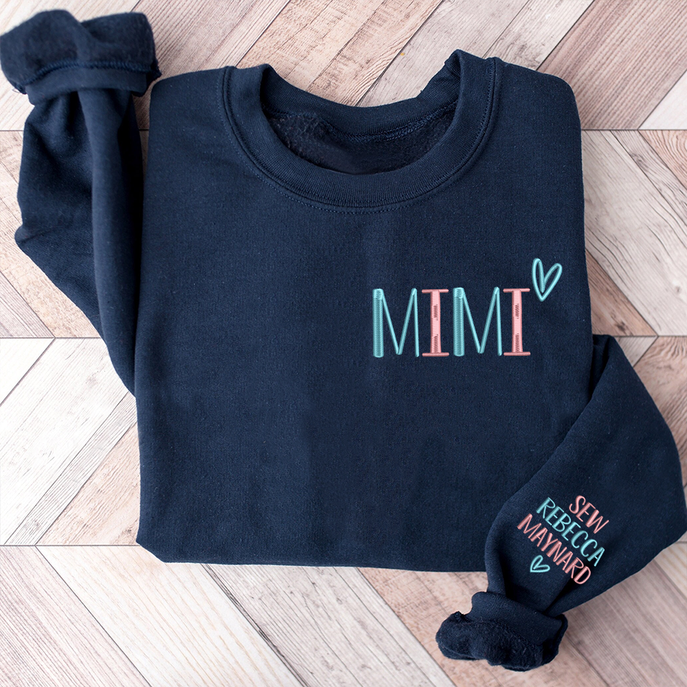 Custom Embroidered Mimi Color Sweatshirt